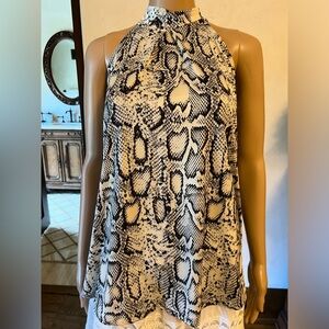 NWT Milan Kiss Snake Print Sleeveless Top